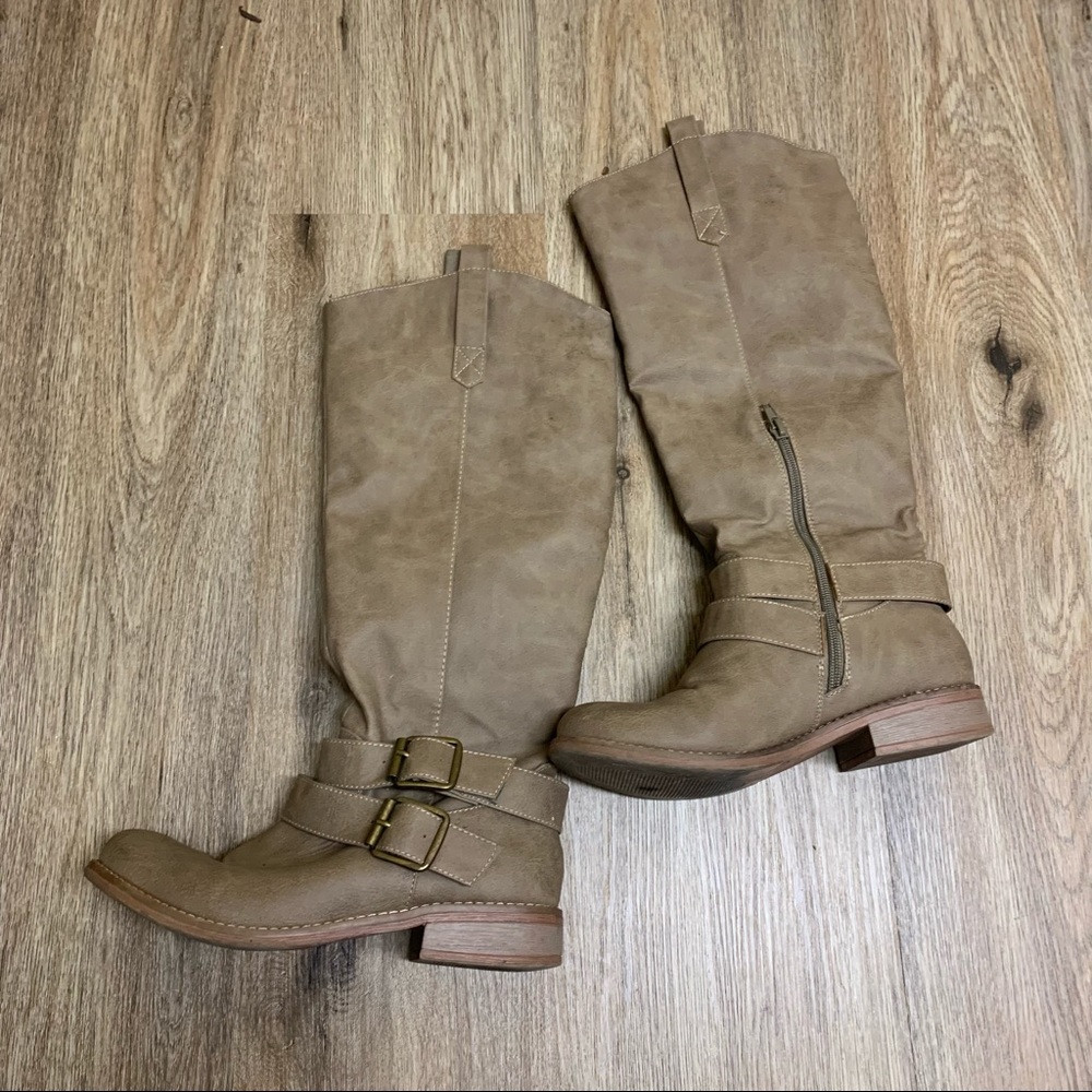 Women Mid-calf Size 7 Tan